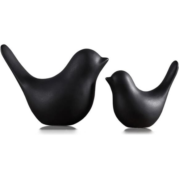 Small Animal Statues Home Decor Modern Style Black Decorative Ornaments - Picture 1 of 7